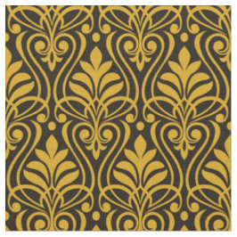 Art Deco Muster 01 - Deko Gold 2 auf Black Stoff