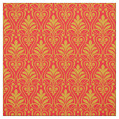 Art Deco Muster 01 - Deko Gold 2 auf Carmine Red Stoff (Muster)