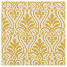 Art Deco Muster 01 - Deko Gold 2 auf Off-White Stoff