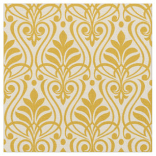 Art Deco Muster 01 - Deko Gold 2 auf Off-White Stoff