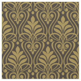 Art Deco Muster 01 - Deko Gold auf Deko Black Stoff