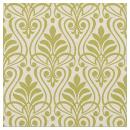 Art Deco Muster 01 - Deko Gold auf Off-White Stoff