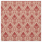 Art Deco Muster 01 - Dunkelrot auf Off-White Stoff (Muster)
