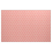 Art Deco Muster 01 - Hellrot auf Off-White Stoff (Yard (91,4 cm))
