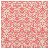 Art Deco Muster 01 - Hellrot auf Off-White Stoff (Muster)