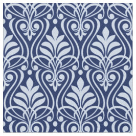 Art Deco Muster 01 - Lavender Blue on Dark Blue Stoff