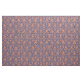 Art Deco Muster 01 - Orange auf Preußen Blau Stoff (Fat Quarter (45,7 x 55,9 cm))