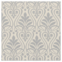 Art Deco Muster 01 - Spanisches Grau auf Off-White