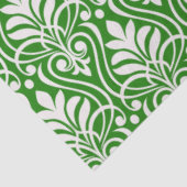 Art Deco Muster 01 - White on Forest Green Seidenpapier (Ausschnitt)