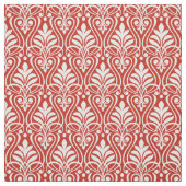 Art Deco Muster 01 - White on Persian Red Stoff (Muster)
