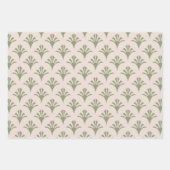 Art Deco Muster 02 - Camouflage Green on White Geschenkpapier Set (Vorderseite 2)