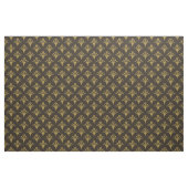 Art Deco Muster 02 - Deko Gold auf Deko Black Stoff (Fat Quarter (45,7 x 55,9 cm))