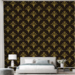 Art Deco Muster 02 - Deko Gold auf Deko Black Tapete<br><div class="desc">Art Deco Muster 02 - Deko Gold auf Deko Black</div>
