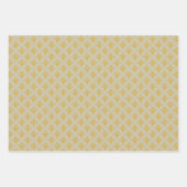 Art Deco Muster 02 - Deko Gold auf Off-White Geschenkpapier Set (Vorderseite 3)