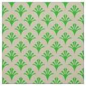 Art-Deco-Muster 02 - Dunkles Lime Green auf Off-Wh Stoff (Muster)
