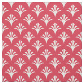 Art Deco Muster 02 - Weiß auf Paradies Rosa Stoff (Muster)