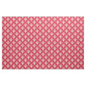 Art Deco Muster 02 - Weiß auf Paradies Rosa Stoff (Fat Quarter (45,7 x 55,9 cm))