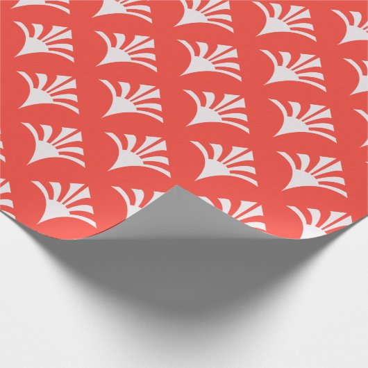 Art Deco Muster 02 - White on Light Red Geschenkpapier (Ecke)