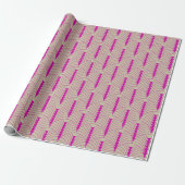 Art Deco Muster 03 - Bold Magenta on Off-White Geschenkpapier (Ungerollt)