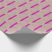 Art Deco Muster 03 - Bold Magenta on Off-White Geschenkpapier (Ecke)
