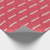 Art Deco Muster 03 - Off-White on Paradise Pink Geschenkpapier (Ecke)