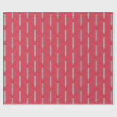 Art Deco Muster 03 - Spanisch Grau auf Rosa Geschenkpapier (Flach)