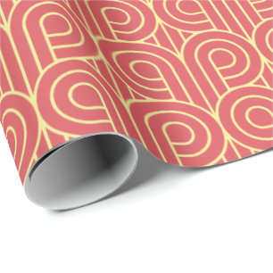 Art Deco Muster 07 - Blonde Yellow on Light Carmi Geschenkpapier