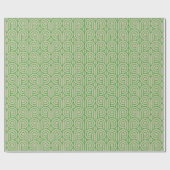 Art Deco Muster 07 - Forest Green on Off-White Geschenkpapier (Flach)