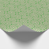 Art Deco Muster 07 - Forest Green on Off-White Geschenkpapier (Ecke)