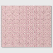 Art Deco Muster 07 - Himbeerrosa auf hellrosa Geschenkpapier (Flach)
