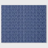 Art Deco Muster 07 - Lavender Blue on Dark Blue Geschenkpapier (Flach)