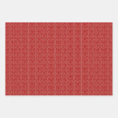 Art Deco Muster 07 - Off-White auf Milano Red Geschenkpapier Set (Vorderseite 3)