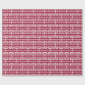 Art Deco Muster 09 - Hellrosa auf Himbeerrosa Geschenkpapier (Flach)