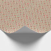 Art Deco Muster 10 - Escher Red on Off-White Geschenkpapier (Ecke)