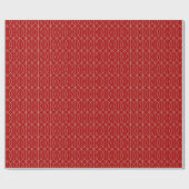 Art Deco Muster 10 - Off-White auf Milano Red Geschenkpapier (Flach)