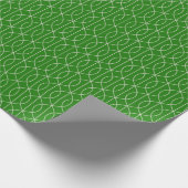 Art Deco Muster 10 - Off-White on Forest Green Geschenkpapier (Ecke)