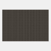 Art Deco Muster 10 - Spanisches Grau auf Schwarz Geschenkpapier Set (Vorderseite 3)