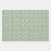 Art-Deco-Muster 12 - Aquamarin auf Off-White Geschenkpapier Set (Vorderseite 3)