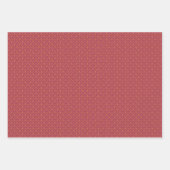 Art Deco Muster 12 - Deko Gold auf Himbeerrosa Geschenkpapier Set (Vorderseite 3)