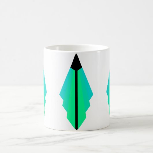 Art Deco Muster 3 in Aqua Kaffeetasse (Mittel)