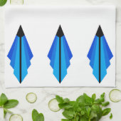 Art Deco Muster 3 in blauem Teetuch Geschirrtuch (Gefaltet)