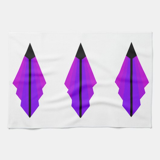 Art Deco Muster 3 in Lila Teetuch Geschirrtuch (Horizontal)