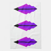 Art Deco Muster 3 in Lila Teetuch Geschirrtuch (Vertikal)