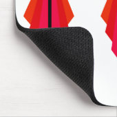 Art Deco Muster 3 in Rot Mousepad (Ecke)