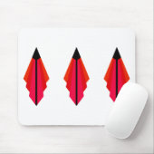 Art Deco Muster 3 in Rot Mousepad (Mit Mouse)
