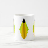 Art-Deco-Muster 3 in Zitrone und Limon Kaffeetasse (Mittel)