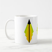 Art-Deco-Muster 3 in Zitrone und Limon Kaffeetasse (Links)