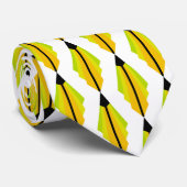 Art-Deco-Muster 3 in Zitrone und Limon Krawatte (Gerollt)