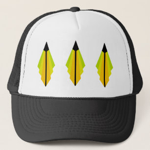 Art-Deco-Muster 3 in Zitrone und Limon Truckerkappe
