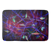 Art-Deco-Muster - bordeauxfarbene abstrakte Blätte Badematte (Vorderseite)